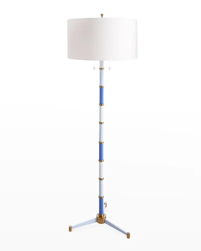Jonathan Adler Scala 66" Floor Lamp In Blue