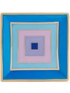 Jonathan Adler Scala Porcelain Square Tray In Blue