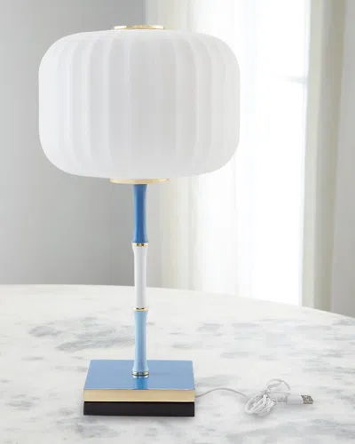 Jonathan Adler Scala Rechargeable Led Table Lamp In Blue