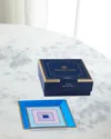 Jonathan Adler Scala Square Tray In Blue