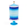Jonathan Adler Scala Striped Canister In Blue