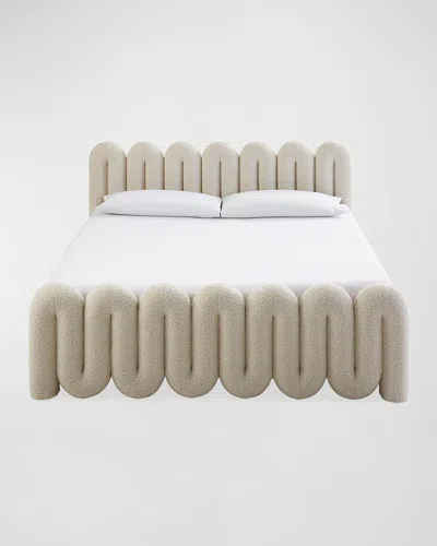 Jonathan Adler Serpentine King Bed In Neutral