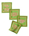 Jonathan Adler Set Of 4 Deep Thoughts Cocktail Napkins