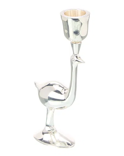 Jonathan Adler Silver Plated Candle Holder