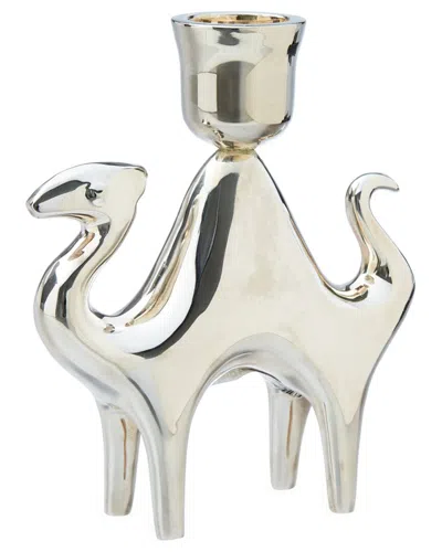 Jonathan Adler Silver Plated Candle Holder