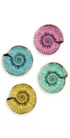 Jonathan Adler Sirena Coasters Purple In Multi