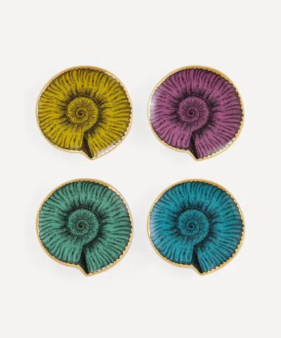 Jonathan Adler Sirena Coasters Set Of Four In Multi