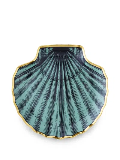 Jonathan Adler Sirena Shell-shaped Plate In Green