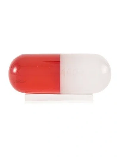Pre-owned Jonathan Adler Small Acrylic Pill W/ Tags In Red