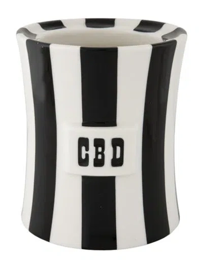 Pre-owned Jonathan Adler Small 'cbd' Vice Canister In Black/white
