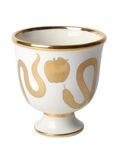 Jonathan Adler Snake-print Vase In Brown
