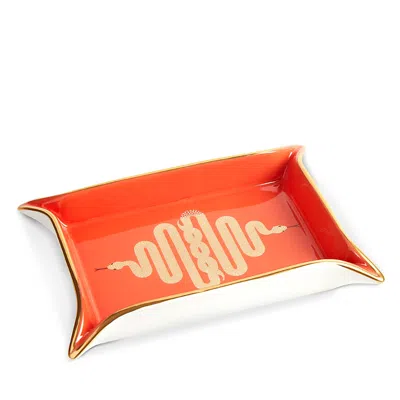 Jonathan Adler Snake Valet Tray In Orange