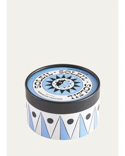 Jonathan Adler Soleil Coasters, Set Of 4 In Blue