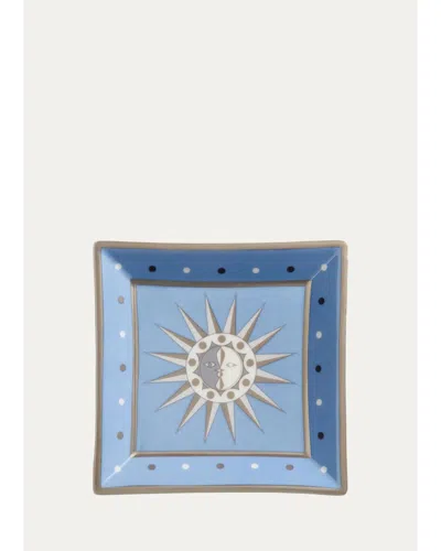 Jonathan Adler Soleil Square Porcelain Tray In Blue