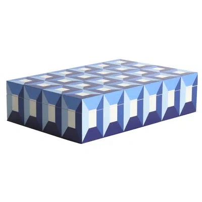 Jonathan Adler Sorrento Box - Large In Blue;white