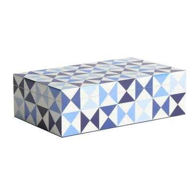 Jonathan Adler Sorrento Box - Medium In Blue