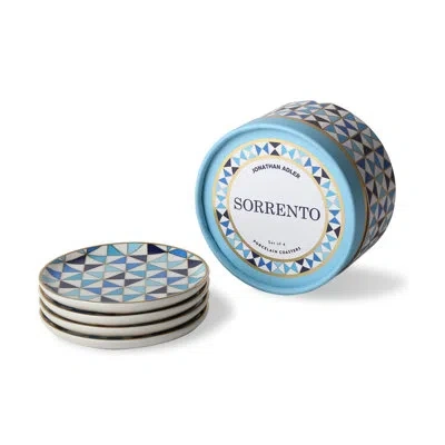 Jonathan Adler Sorrento Coasters In Blue
