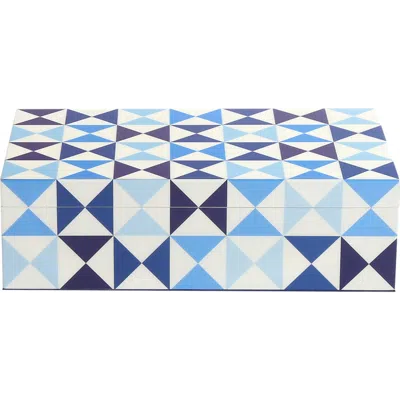 Jonathan Adler Sorrento Lacquer Box In Blue