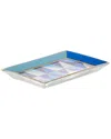Jonathan Adler Sorrento Rectangle Tray In Blue