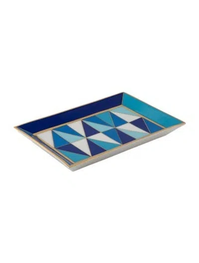 Pre-owned Jonathan Adler Sorrento Rectangle Tray In Blue