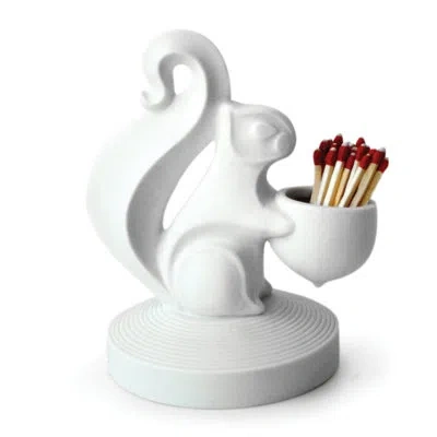 Jonathan Adler Squirrel Match Strike In White