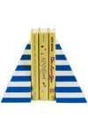 Jonathan Adler Striped Bookends In Blau