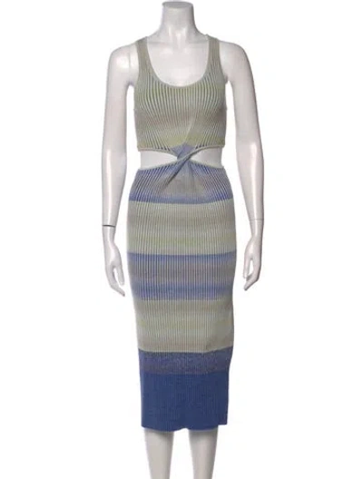 Pre-owned Jonathan Adler Striped Midi Length Dress In Multi