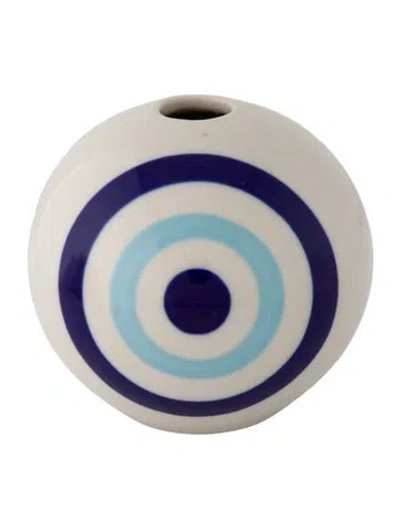 Pre-owned Jonathan Adler Striped Pot Au Porter Bud Vase In Neutrals