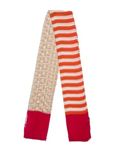 Pre-owned Jonathan Adler Striped Scarf In Pink