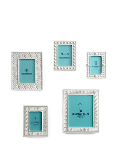 Jonathan Adler Studded Picture Frame In White