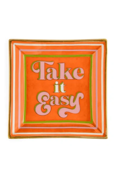 Jonathan Adler Take It Easy Square Tray In Multi
