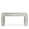 Jonathan Adler Talitha Waterfall Console Table In Grey/nickel
