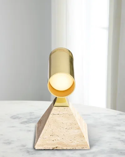Jonathan Adler Topanga Pyramid Spotlight Table Lamp In Gold