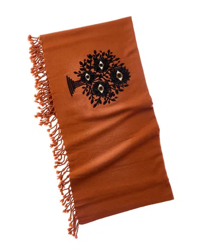 Jonathan Adler Tree Of Eyes Embellished Throw In Orange