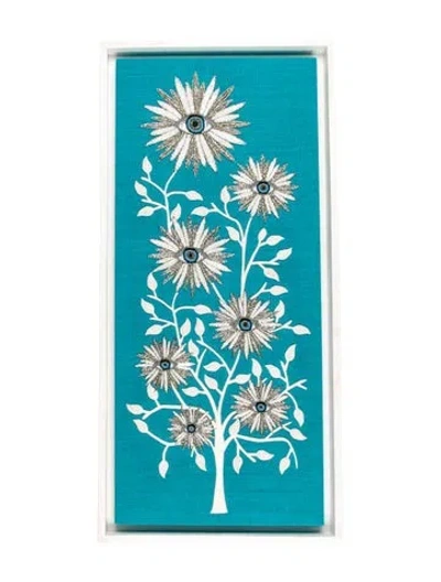 Pre-owned Jonathan Adler Tree Of Eyes Wall Art In Blue