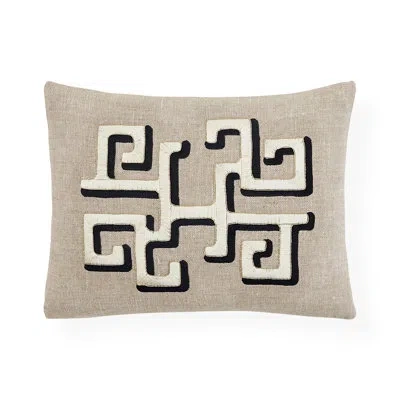 Jonathan Adler Trousdale Graphic Pillow In Gray;beige;cream