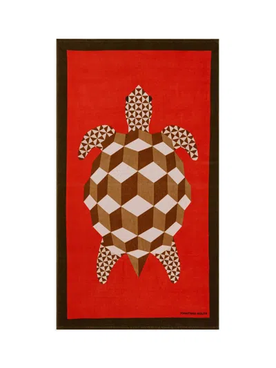 Jonathan Adler Turtle Beach Towel In Red