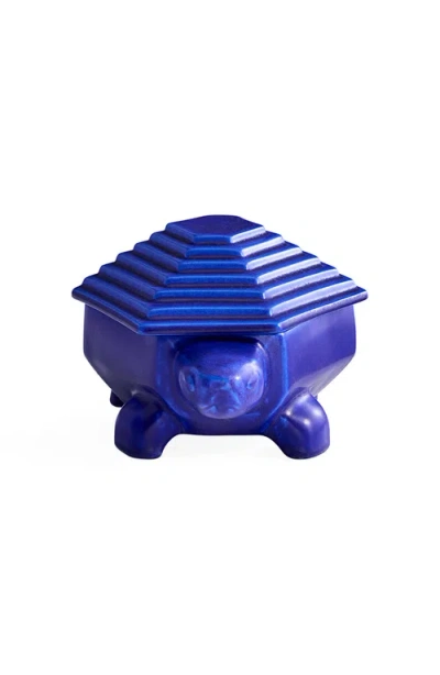 Jonathan Adler Turtle Decorative Box In Blue