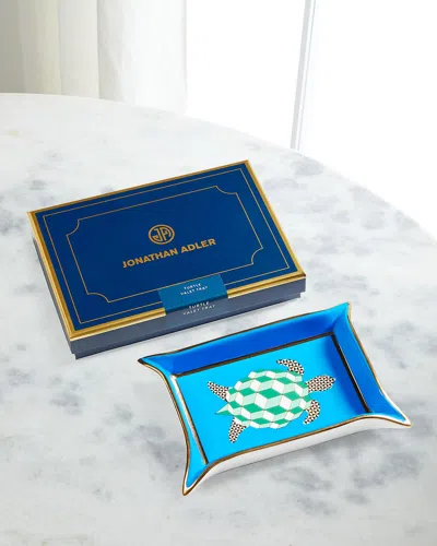 Jonathan Adler Turtle Valet Tray In Blue
