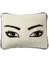 Jonathan Adler Us Eyes Needlepoint Throw Pillow In Neutral