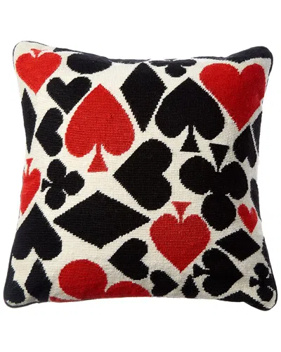 Jonathan Adler Us Kit Dealer's Choice Full Deck Needlepoint Pillow