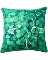 Jonathan Adler Us Kit Marbleized Silk Pillow In Green
