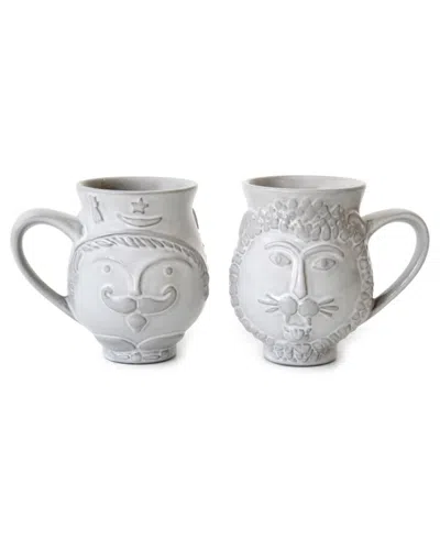 Jonathan Adler Utopia Lion / Tamer Mug In White