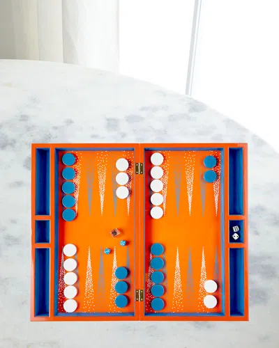 Jonathan Adler Vapor Backgammon Set In Orange