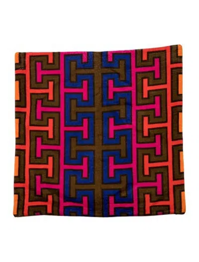 Pre-owned Jonathan Adler Velour Madrid Pillow In Brown