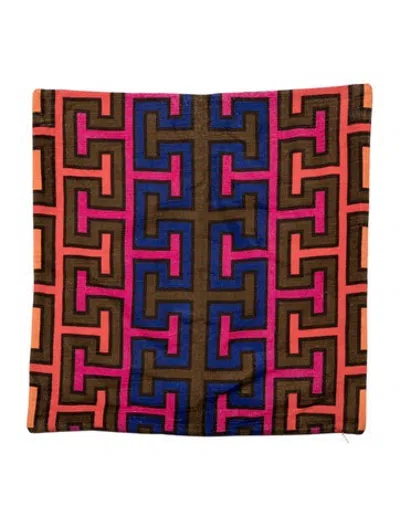 Pre-owned Jonathan Adler Velour Madrid Pillow In Brown