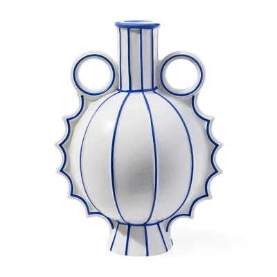 Jonathan Adler Venezia 7" Porcelain Table Vase In Blue