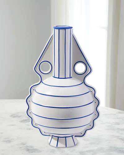 Jonathan Adler Venezia Large Vase In Blue