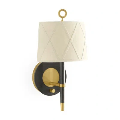 Jonathan Adler Ventana Sconce In Antique Brass;satin Black