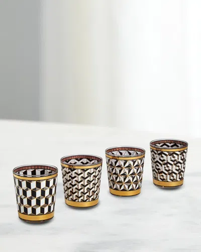 Jonathan Adler Versailles 11.75 Oz. Glasses, Set Of 4 In Multi